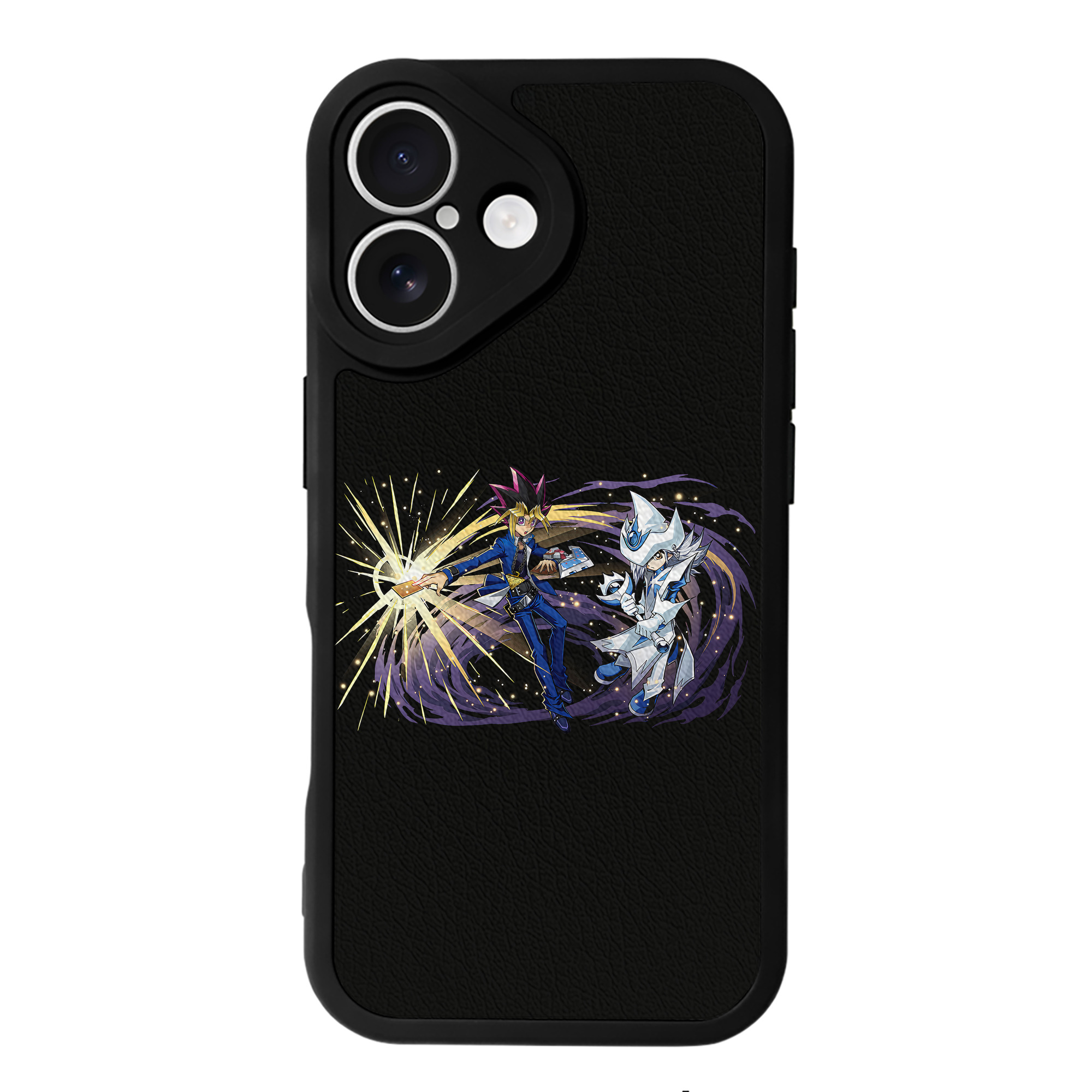 （画像用） 遊☆戯☆王 Yu-Gi-Oh! 【iPhone 16シリーズ対応】シリコンスマホケース（レザー調） 材質：シリコン